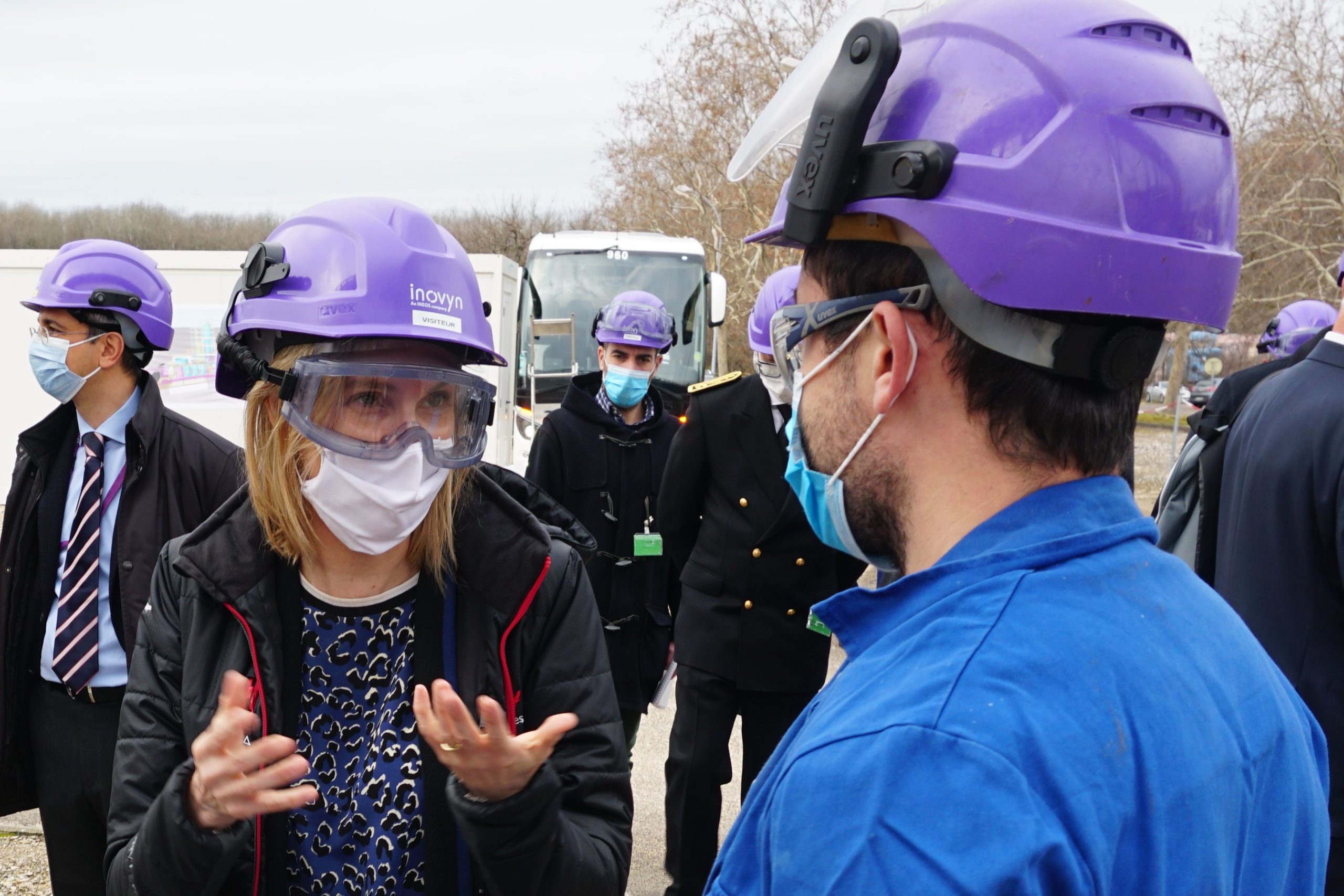 La ministre déléguée à l'industrie s'est rendue sur le site d'Inovyn à Tavaux.