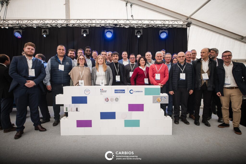 Pose de la 1ère pierre de l'usine Carbios de biorecyclage de PET